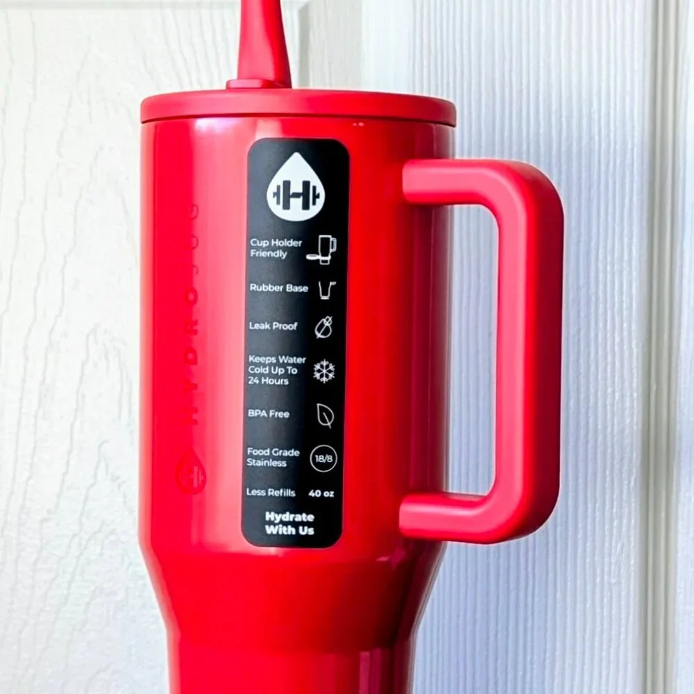 NWT LIMITED EDITION HydroJug 40oz Traveler, ❤️ RED SHINE ❤️ - Picture 4 of 8